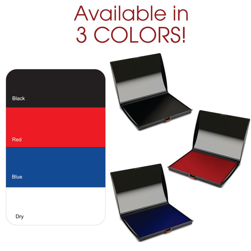 Shiny-AS-0940202 Large Stamp Pad, Felt, Plastic Cover, S4, 5" x 7", Blue Ink - Image 4